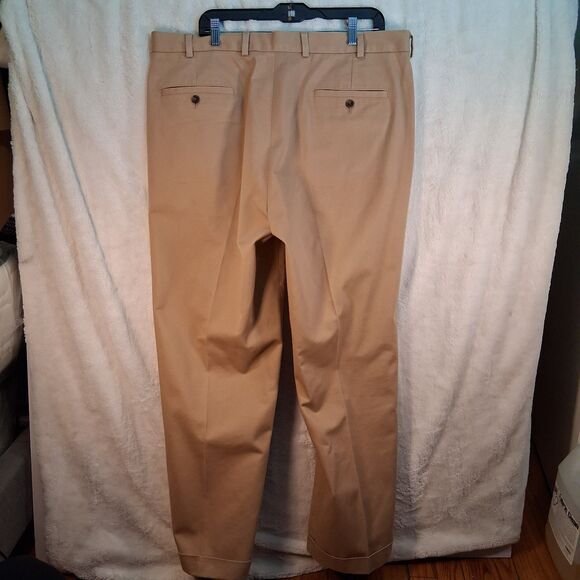 Brooks Brothers Advantage Chino Elliott Pants Tan 40x30 Pleated Inseam 30 - Picture 2 of 8